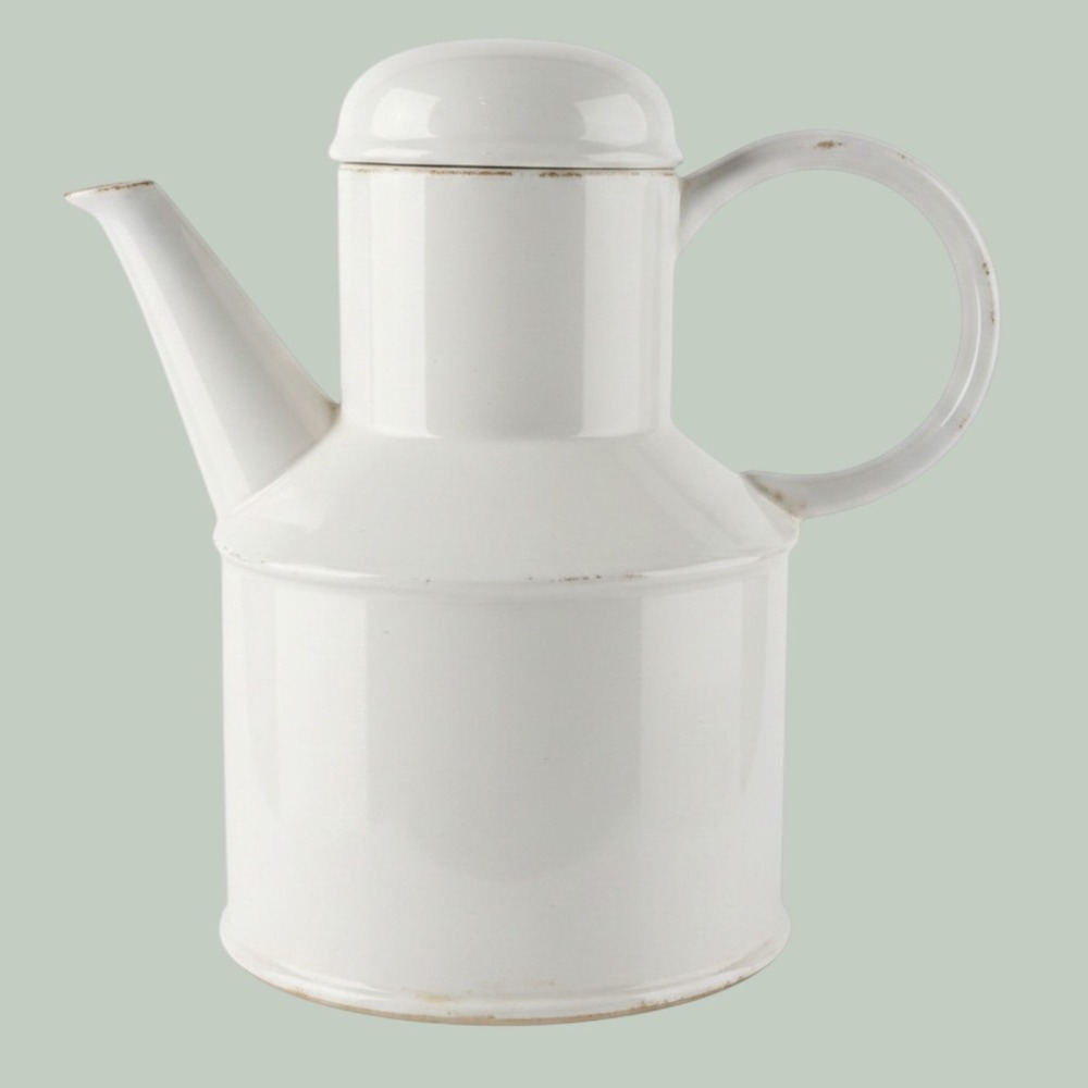 Stonehenge Midwinter White Ceramic Coffee Pot England Minimalist Teapot w/ Lid